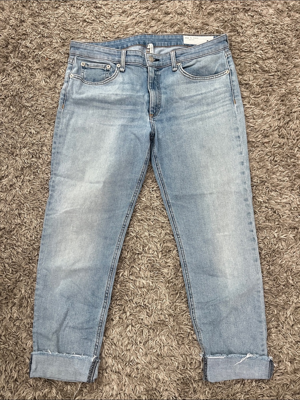 rag & bone Light Blue Boyfriend Jeans